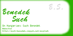 benedek such business card